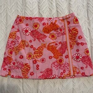 Lilly Pulitzer Pink and Orange Floral Skort